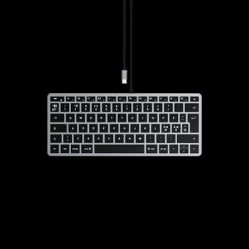 SATECHI Slim W1 Tastatur Designet for Mac & iOS, nordisk layout, USB-C, baklyste taster (ST-UCSW1M-ND)