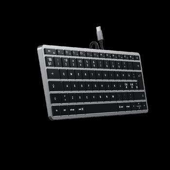 SATECHI Slim W1 Tastatur Designet for Mac & iOS, nordisk layout, USB-C, baklyste taster (ST-UCSW1M-ND)