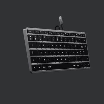SATECHI Slim W1 Tastatur Designet for Mac & iOS, nordisk layout, USB-C, baklyste taster (ST-UCSW1M-ND)