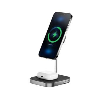 ALOGIC MagSpeed 2-in-1 Wireless Charging Station - Space gray (MSP21CS15W)