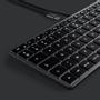 SATECHI Slim W1 Tastatur Designet for Mac & iOS, nordisk layout, USB-C, baklyste taster (ST-UCSW1M-ND)