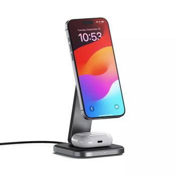 SATECHI 2-in-1 Foldable Qi2 Wireless Charging Stand Sort (ST-Q21FM)