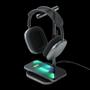 SATECHI 2-in-1 Headphone Stand With Wireless Charger Svart