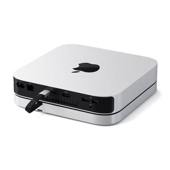 SATECHI Stativ og hub for Mac mini/ Studio med NVMe SSD-spor USB 3.2 Gen 2 (3.1 Gen 2) Type-C (ST-GMMSHS)
