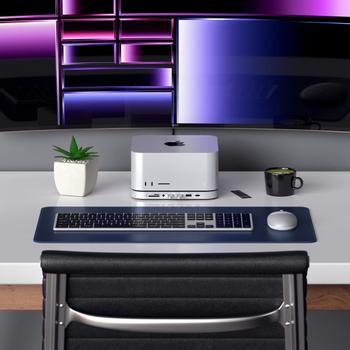 SATECHI Stativ og hub for Mac mini/ Studio med NVMe SSD-spor USB 3.2 Gen 2 (3.1 Gen 2) Type-C (ST-GMMSHS)