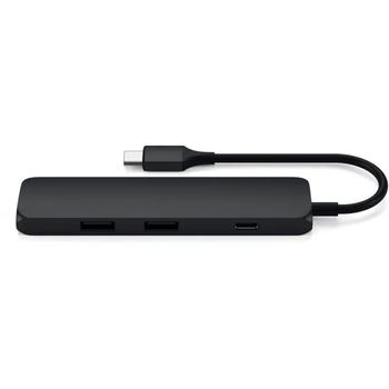 SATECHI Slim Usb-c Multiport Adapter W/4k HDMI & 2Xusb3.0 BK (ST-CMAK)