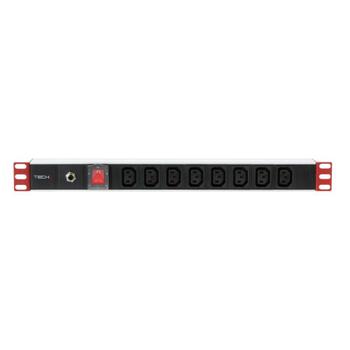 TECHLY Rack 19" Power Strip 1U 8  (I-CASE STRIP-813T)