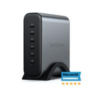 SATECHI 200W USB-C 6-ports GaN-oplader med USB-C 6 porte