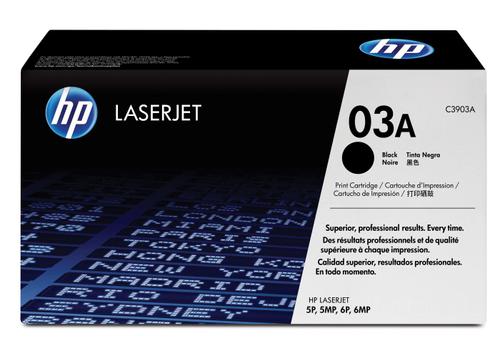 HP Original HP 03A LaserJet-tonerpatron,  sort (C3903A)
