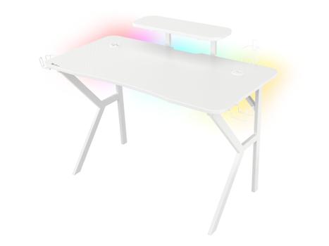 GENESIS Gaming Tisch HOLM 320 RGB weiÃ? (120cm x 75cm) (NDS-1802)