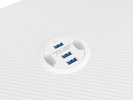 GENESIS Gaming Tisch HOLM 320 RGB weiÃ? (120cm x 75cm) (NDS-1802)