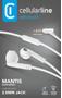CELLULAR LINE CL Stereo Handsfree Mantis, Hvit Ørepropper, 3.5 mm m/mikrofon