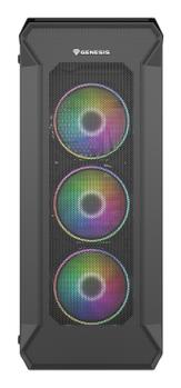 GENESIS IRID 505 ARGB Pc case, Midi tower, 2xUSB 3.0, 2xUSB 2.0, 2x Jack, Black (NPC-1518)