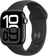 APPLE Watch Series 10 GPS + Cellular 42mm Jet Black Aluminium Case with Black Sport Band - S/M