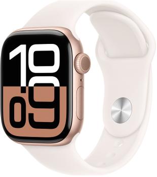APPLE Watch Series 10 GPS 42mm Rose Gold Aluminium Case with Light Blush Sport Band - M/L (MWWJ3QN/A)