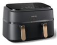 PHILIPS Dual Basket Airfryer 9L NA352/00 (grå/koppar) 1,5 kg, 9 l, Rapid Air, 2 lådor / 2 storlekar, Digital, 8 förinställningar, grå/koppar