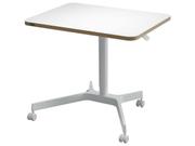 LEITZ Ergo Hev-Senk Skrivebord, pneumatisk høydejustering 75-114 cm Passer til alle størrelser og behov, 4 stk. 360° låsbare hjul for mobilitet