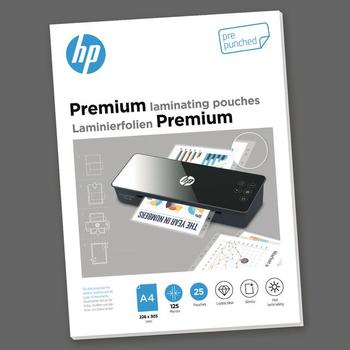 HP Lamineringslomme Premium 125my A4 pre-hullet (25) (HP9122*10)