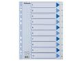  Register ESSELTE A4 plast 1-10 blå/hvit