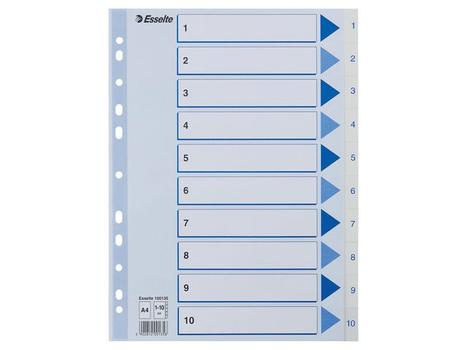 ESSELTE Indices PP A4 1-10 white (100135*10)