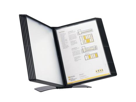 TARIFOLD Bordstativ TARIFOLD A4 m/10 lommer sort (HD76540_2-26)