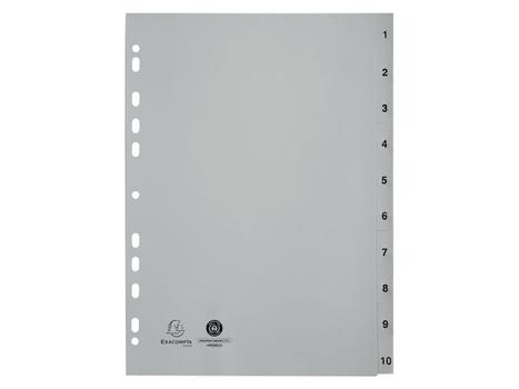 EXACOMPTA Register EXACOMPTA FOREVER A4 1-10 grå (1710E)