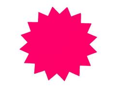 FOLIA Salgsplakat stjerner 18cm/300g ne.rød20p