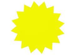 FOLIA Salgsplakat stjerner 18cm/300g n.gul 20p