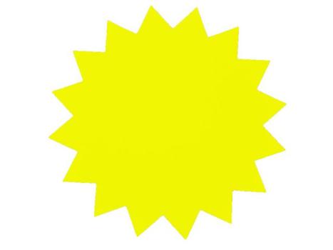 FOLIA Salgsplakat stjerner 18cm/300g n.gul 20p (FO-671-911)