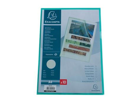 EXACOMPTA Plastomslag EXACOMPTA A4 120my grøn (10) (56113E)