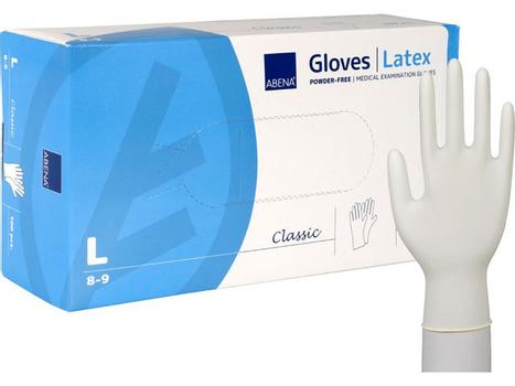 ABENA Hanske ABENA C. latex u/p L hvit (100) (438999)