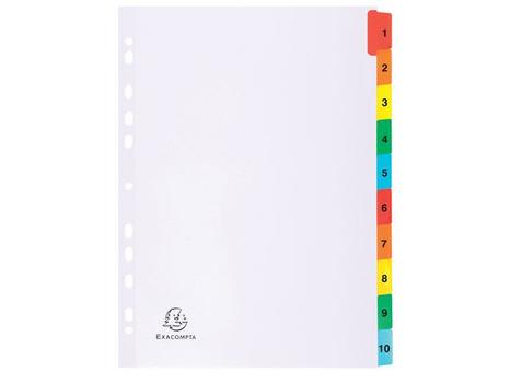 EXACOMPTA Register EXACOMPTA A4 1-10 mylar hvi/frg (1110E)
