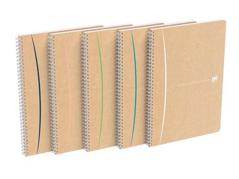 OXFORD Spiralbok OXFORD recycled A5 linjer ass (400141845*5)