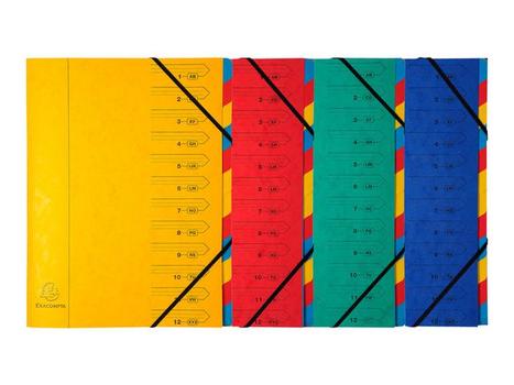 EXACOMPTA Sorteringsmappe EXACOMPTA 355g 12delt (54120E*8)