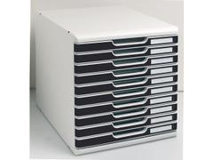 EXACOMPTA Skuffekabinett EXACOMPTA 10skuff lys grå