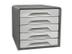 CEP Skuffekabinett CEP Smoove 5 skuffer grå