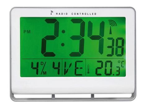 Alba Klokke ALBA 20x20cm digital sølv (HORLCDNEO)