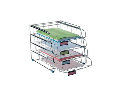 Alba Brevkurv ALBA 4 hyller mesh sølv (COR4F)