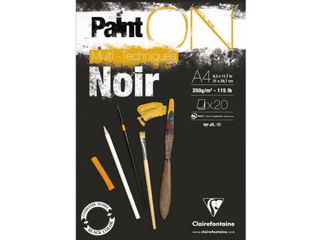 CLAIREFONTAINE Tegnepapir CLAIREFONTAINE sort papir (975169C)