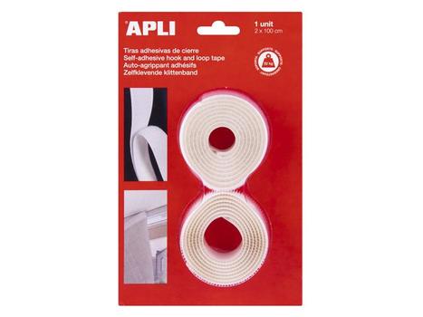 APLI Borrelås APLI m.tape 1m hvit (2) (13657)