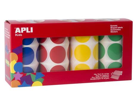 APLI Stickers APLI blå/ rød/ gul/ gr. (4) (14769)