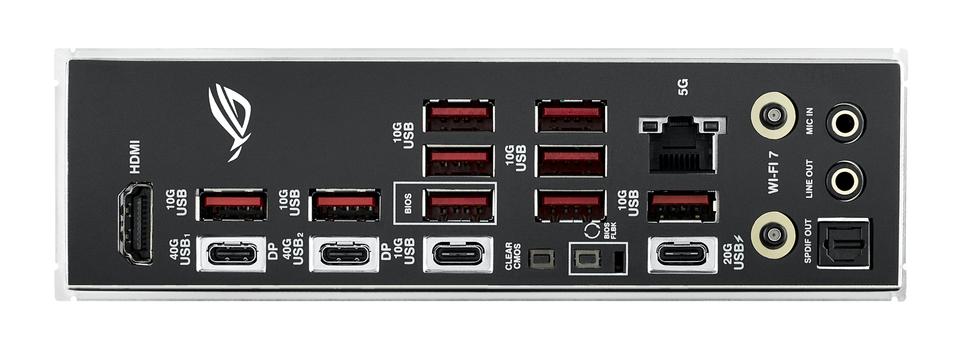 ASUS ROG STRIX X870E-E GAMING WIFI, ATX, AM5, DDR5, 3x M.2 PCIe 5.0, 2x USB4, 5GbE LAN, Wi-Fi 7 320MHz (802.11be) (90MB1IB0-M0EAY0)