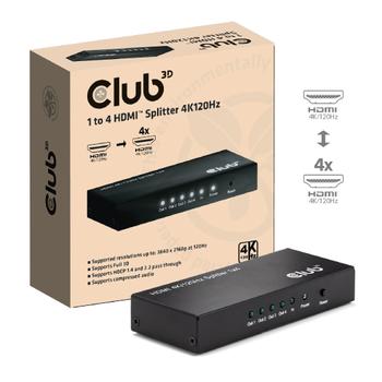 CLUB 3D 1 To 4 HdmiT Splitter 4K120Hz (CSV-1385)