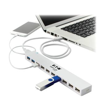 TRIPP LITE TRIPPLITE 10-Port USB 3.0/USB 2.0 Combo Hub USB Charging 2 USB 3.0 & 8 USB 2.0 Ports (U360-010C-2X3)
