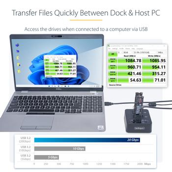 STARTECH 1:1 M.2 NVME DUPLICATOR - M.2 SSD CLONER AND DRIVE DOCK ACCS (M2-HDD-DUPLICATOR-N1)