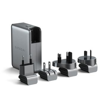 SATECHI 145 W USB-C GaN Travel Charger With 4 ports Sølv (ST-W145GTM)