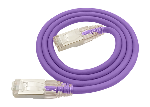 LinkIT SlimPatch U/FTP Cat6a lilla 1m AWG 28/7 , LSZH , 4.8mm (LI-SC6AUFTP-0100-PU)