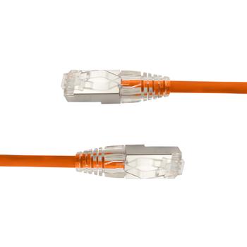 LinkIT F/UTP Slim Cat.6a Oransje 2m Patch LSZH AWG28/1 Solid, Snagless 4,7mm (LI-SC6AFUTP-0020-OR)
