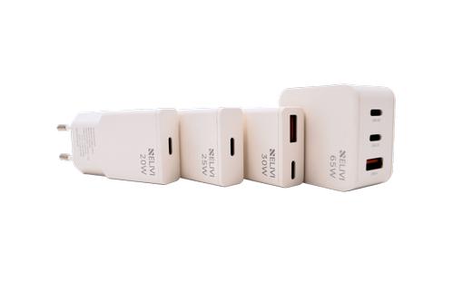 Elivi Solaris Vegglader USB-C + A 30W PD3.0 , QC3+ , AFC , PPS , SuperSlim (ELV-USBCA-30W-S)