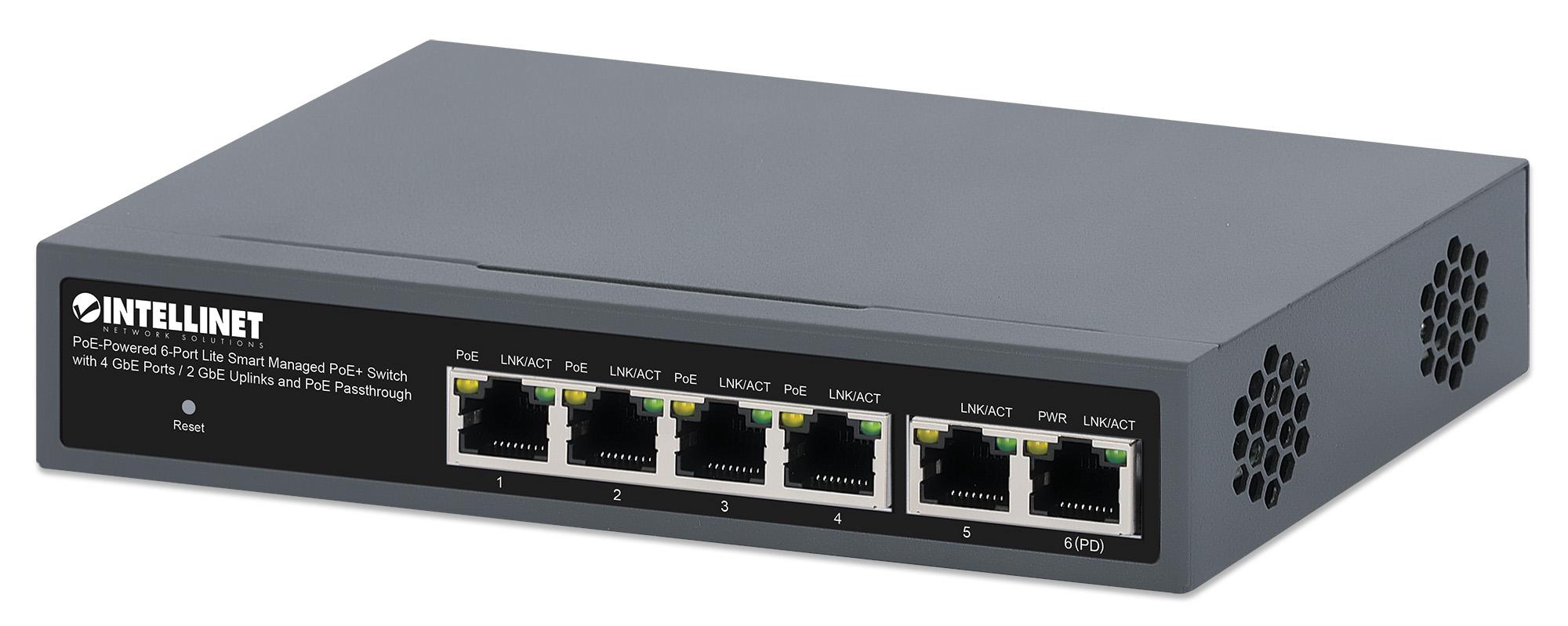 INTELLINET PoE-Powered 6-Port Lite Smart